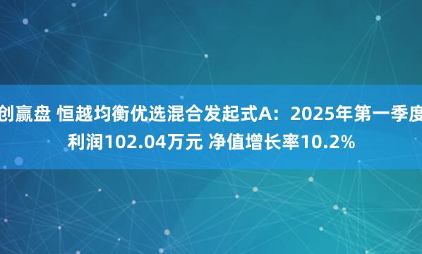 创赢盘 恒越均衡优选混合发起式A：2025年第一季度利润102.04万元 净值增长率10.2%